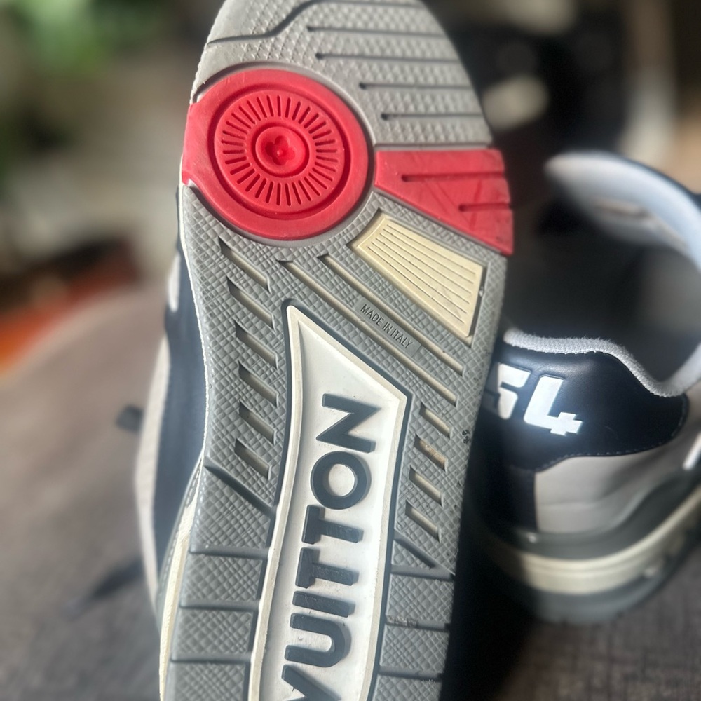 Louis Vuitton Black and Red Geometric Sneakers